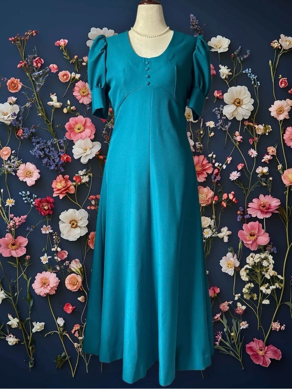 1970’s empire waist maxi dress